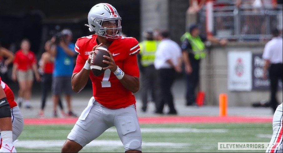 CJ Stroud honors Dwayne Haskins during Ohio State football spring game