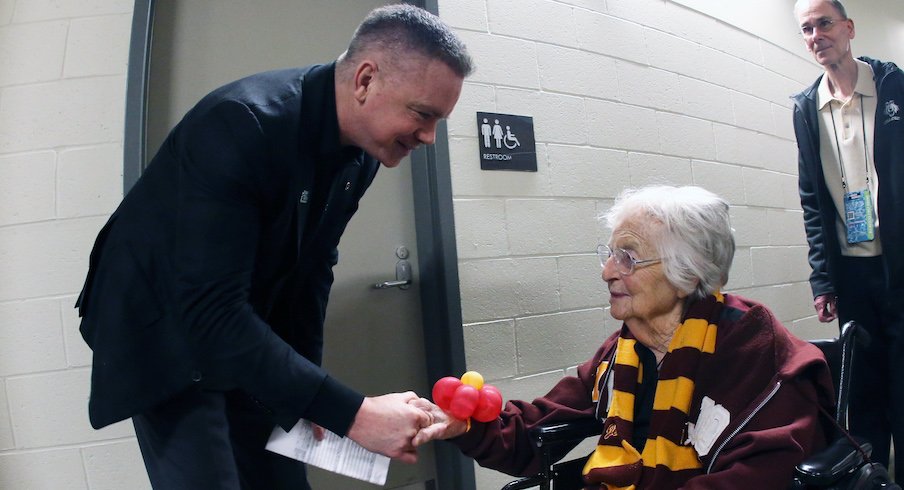 Chris Holtmann meets Sister Jean