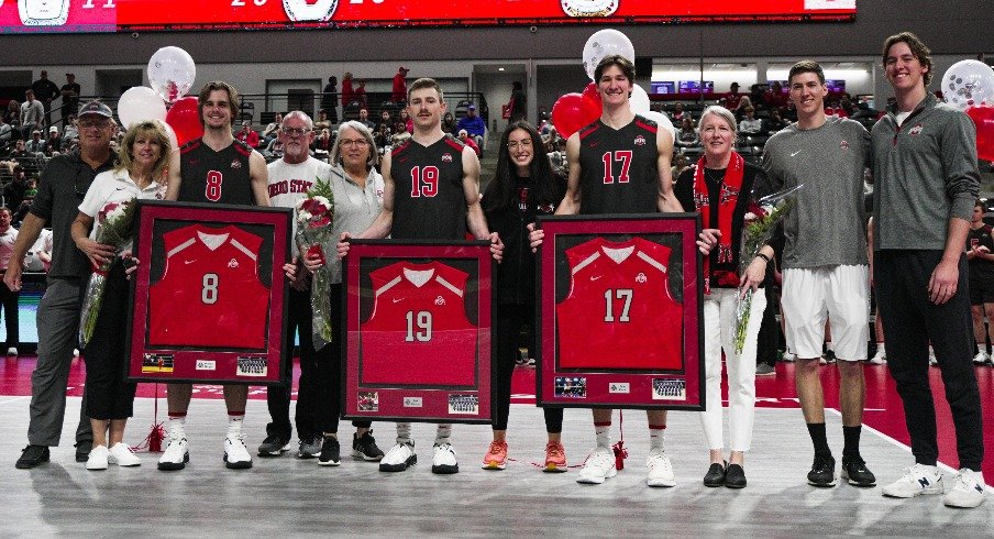 The Ohio State University men's volleyball seniors are honored at Senior Day.