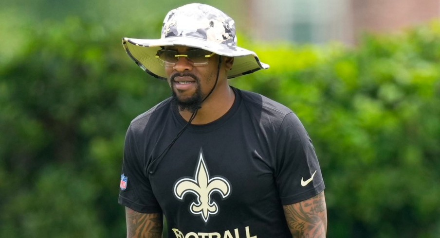 Who's excited for football season? • Ted Ginn Jr. in Ohio State #EyeBlack