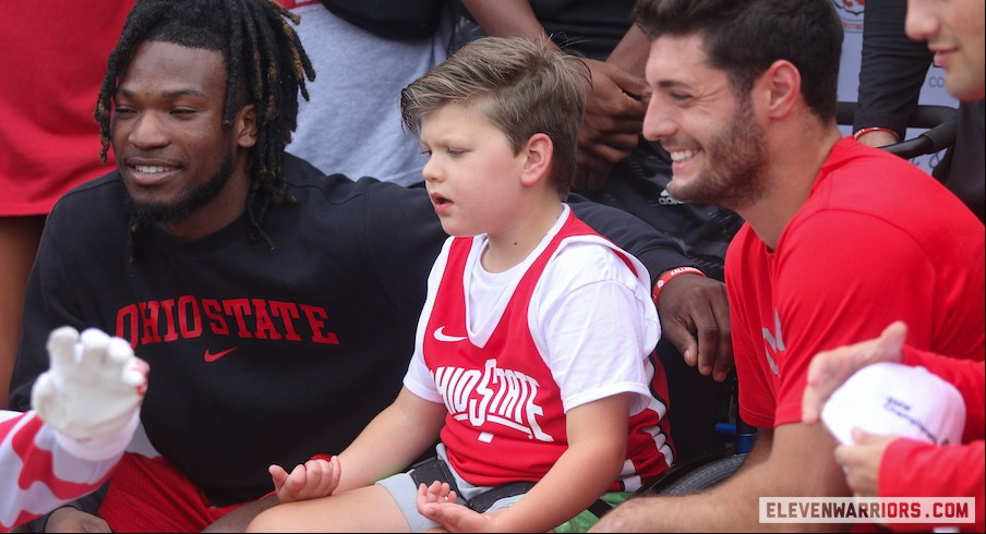 Landon McChesney with Ohio State athletes