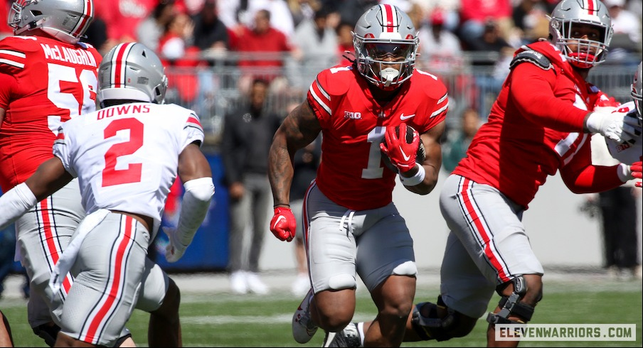 Quinshon Judkins vs. Caleb Downs in the spring game