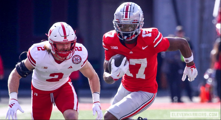 Carnell Tate during Ohio State’s noon game vs. Nebraska