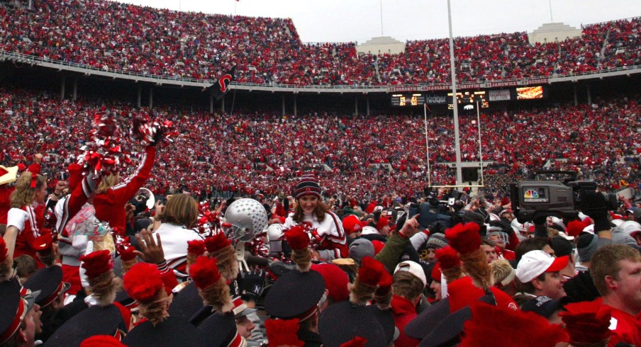 Postgame celebration after Ohio State’s 2002 win over Michigan