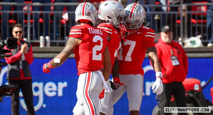 Emeka Egbuka, Jeremiah Smith and Carnell Tate