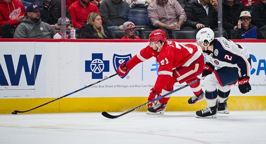 Dylan Larkin vs. the Blue Jackets