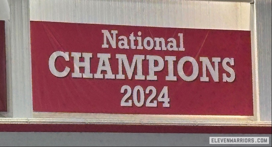 Ohio State Celebrates 2024 Title with New Banner and National Trophy Display