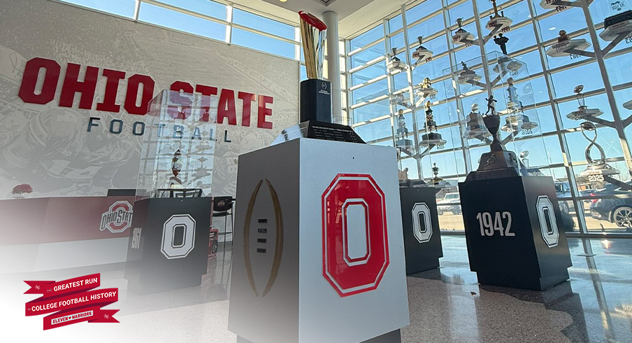 Ohio State’s College Football Playoff National Championship Trophy on Display at the Woody Hayes Athletic Center